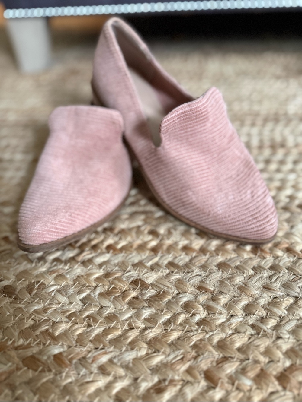 Kelsi Dagger Pink Corduroy Slip-On Loafers